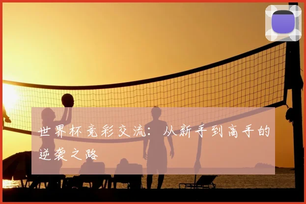 世界杯竞彩交流：从新手到高手的逆袭之路